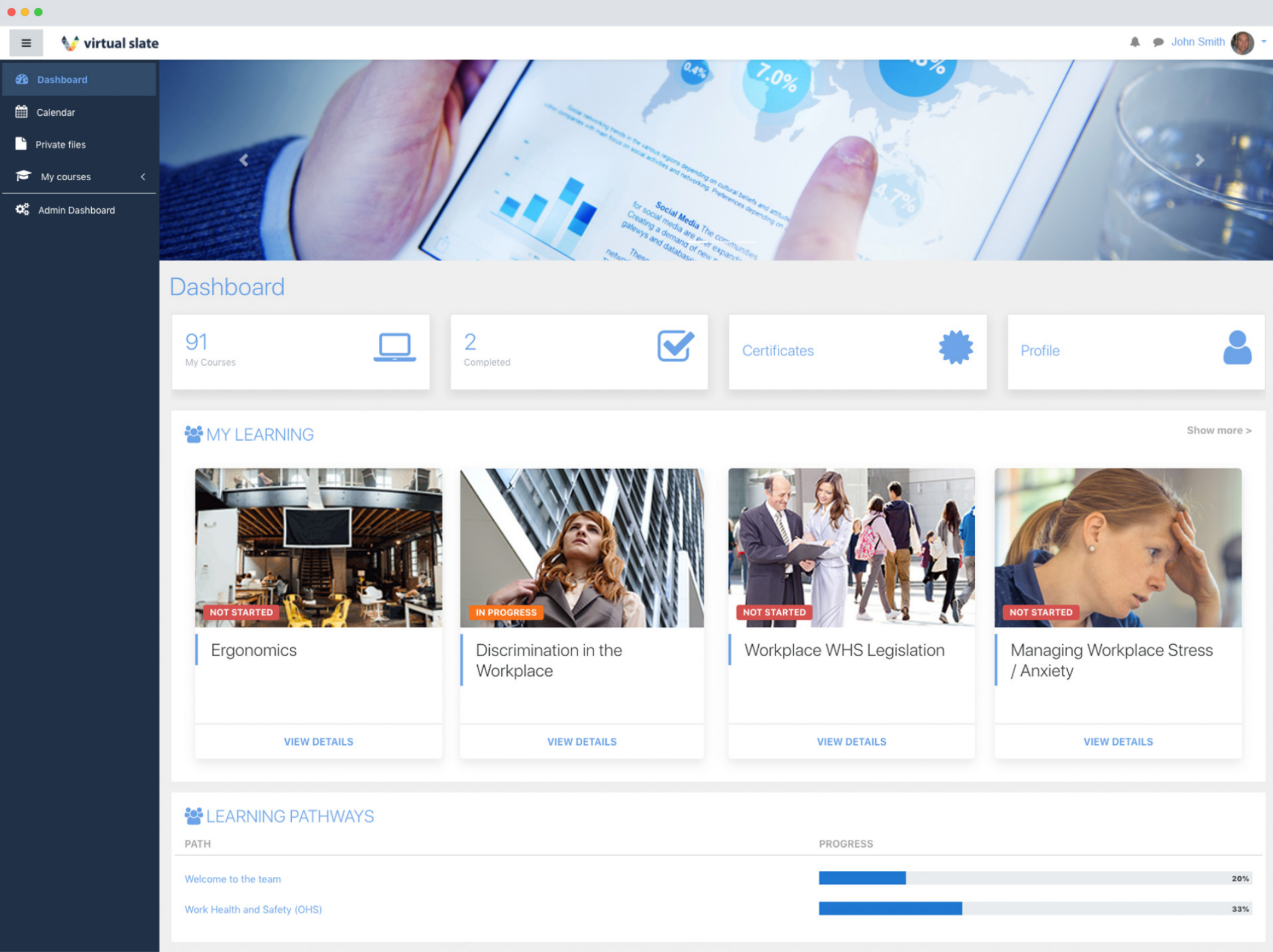 screenshot of Virtual Slate
